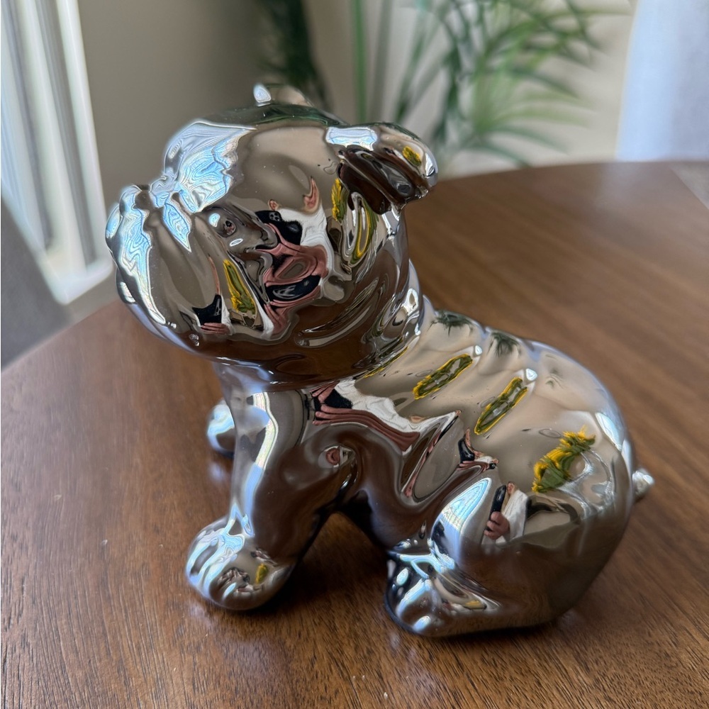 Silver Bulldog Figurine